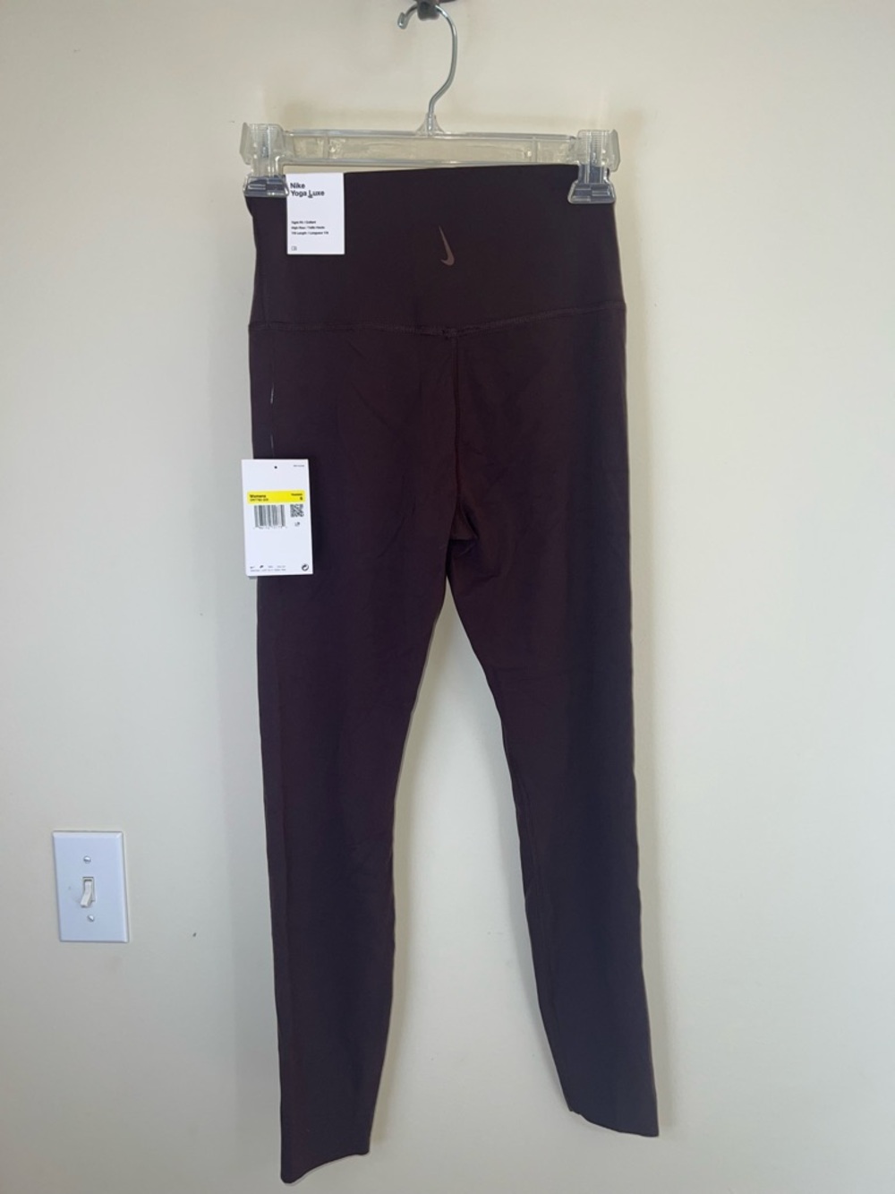 Nike Yoga Luxe Dri-FIT High Rise 7/8 Leggings Plum Brown NWT Small - Picture 2 of 9